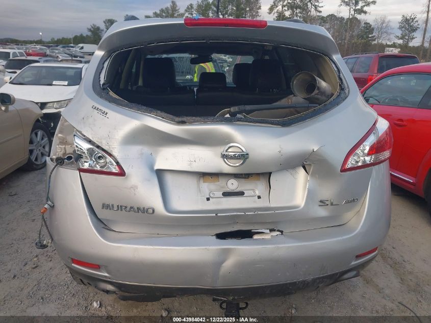 2012 Nissan Murano Sl VIN: JN8AZ1MW7CW233703 Lot: 43984042