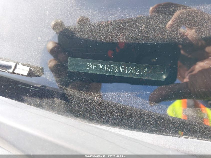 2017 Kia Forte Lx VIN: 3KPFK4A78HE126214 Lot: 43984095