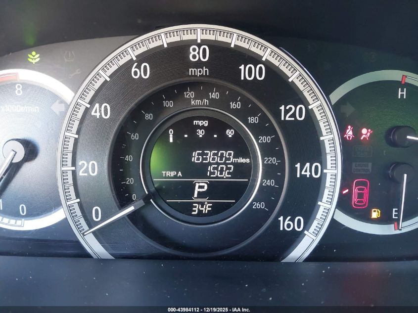 2016 Honda Accord Lx VIN: 1HGCR2F31GA133677 Lot: 43984112