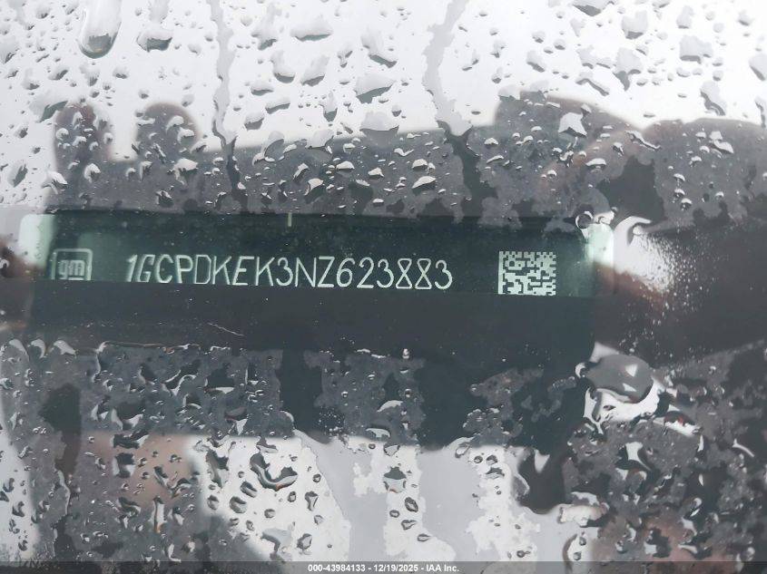 2022 Chevrolet Silverado 1500 4Wd Short Bed Lt With 2Fl VIN: 1GCPDKEK3NZ623883 Lot: 43984133