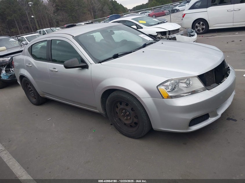 1C3CDZAB7CN168378 2012 Dodge Avenger Se auction photo 1