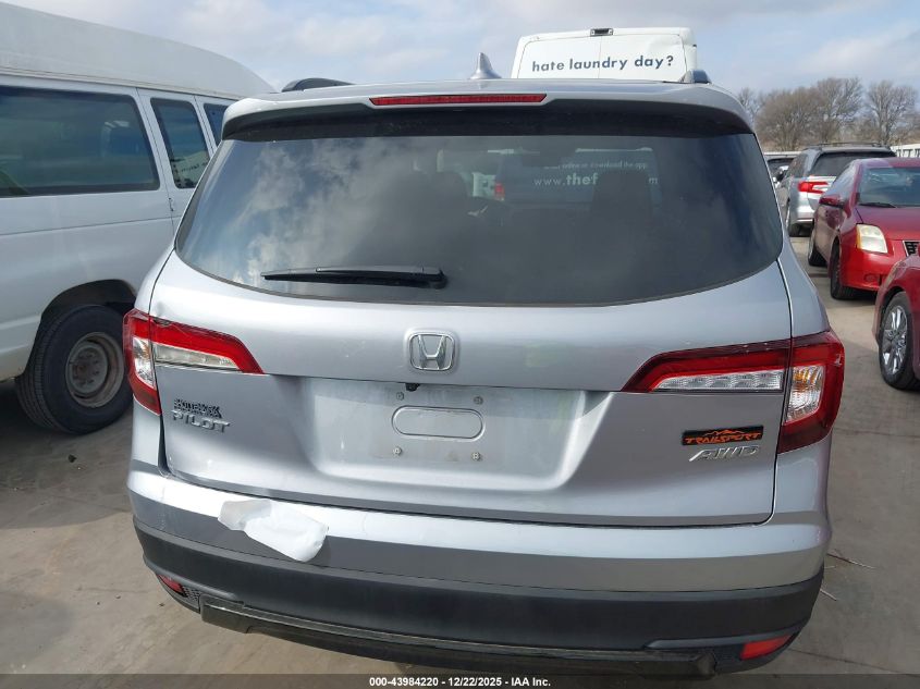 2022 Honda Pilot Awd Trailsport VIN: 5FNYF6H82NB067710 Lot: 43984220