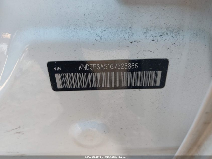 2016 Kia Soul + VIN: KNDJP3A51G7325866 Lot: 43984224