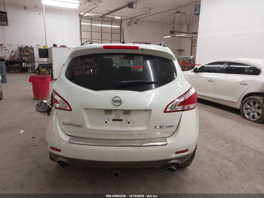 2011 Nissan Murano Le VIN: JN8AZ1MWXBW187332 Lot: 43984229