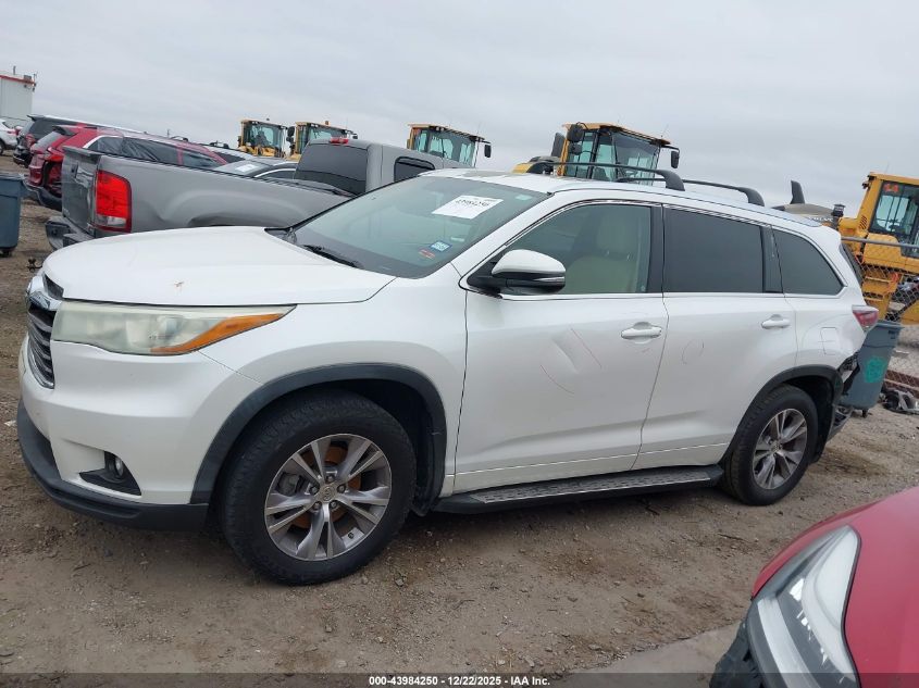 2015 Toyota Highlander Xle V6 VIN: 5TDKKRFH4FS076220 Lot: 43984250