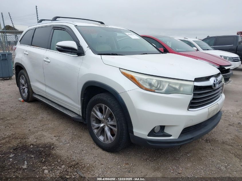 2015 Toyota Highlander Xle V6 VIN: 5TDKKRFH4FS076220 Lot: 43984250