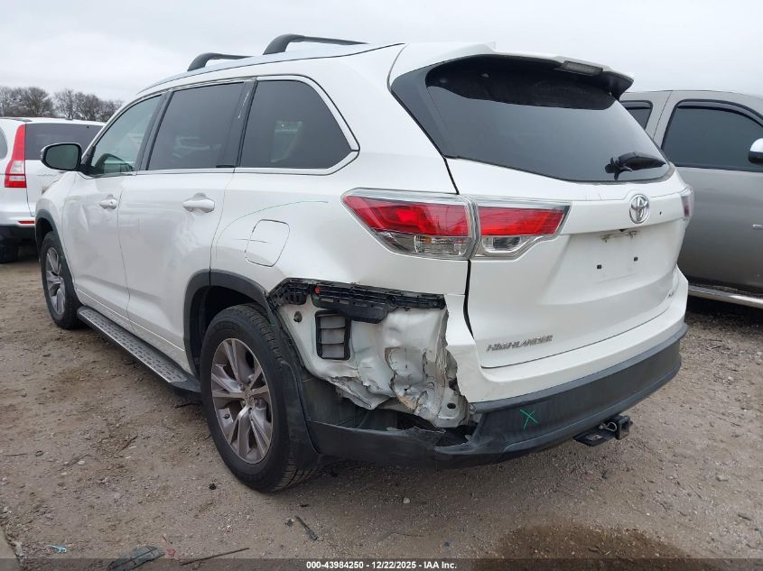 2015 Toyota Highlander Xle V6 VIN: 5TDKKRFH4FS076220 Lot: 43984250