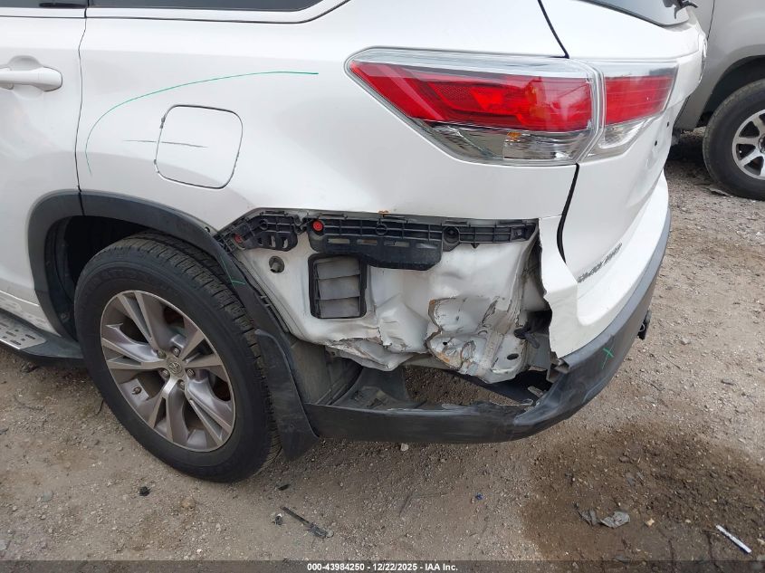 2015 Toyota Highlander Xle V6 VIN: 5TDKKRFH4FS076220 Lot: 43984250