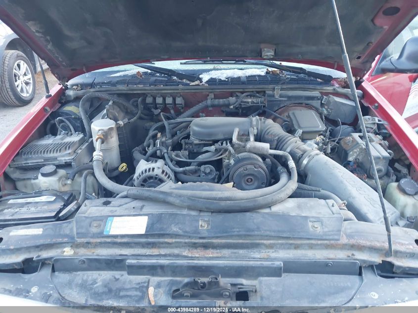 1997 Chevrolet S-10 Ls Fleetside VIN: 1GCCS19W7VK101343 Lot: 43984289