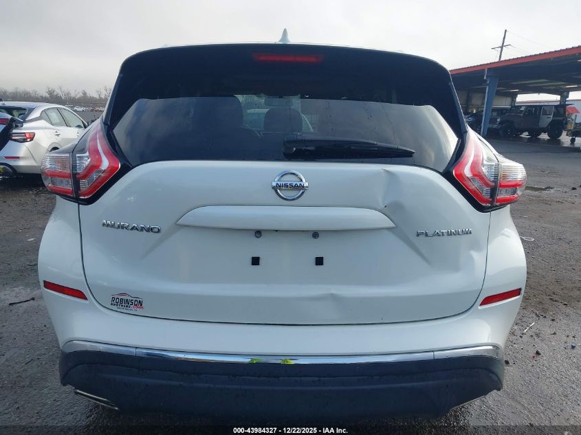 2016 Nissan Murano Platinum VIN: 5N1AZ2MG3GN169919 Lot: 43984327