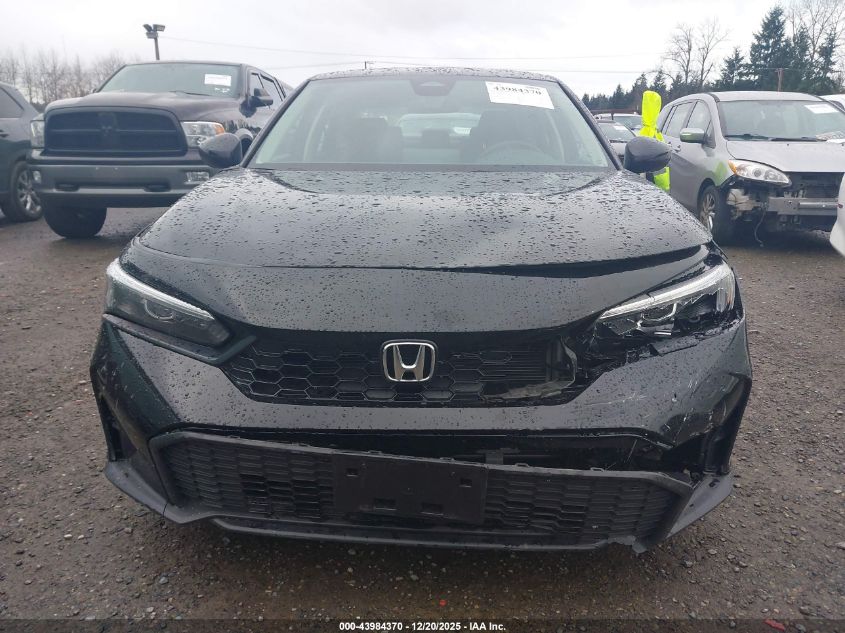 2025 Honda Civic Lx VIN: 2HGFE2F22SH601667 Lot: 43984370