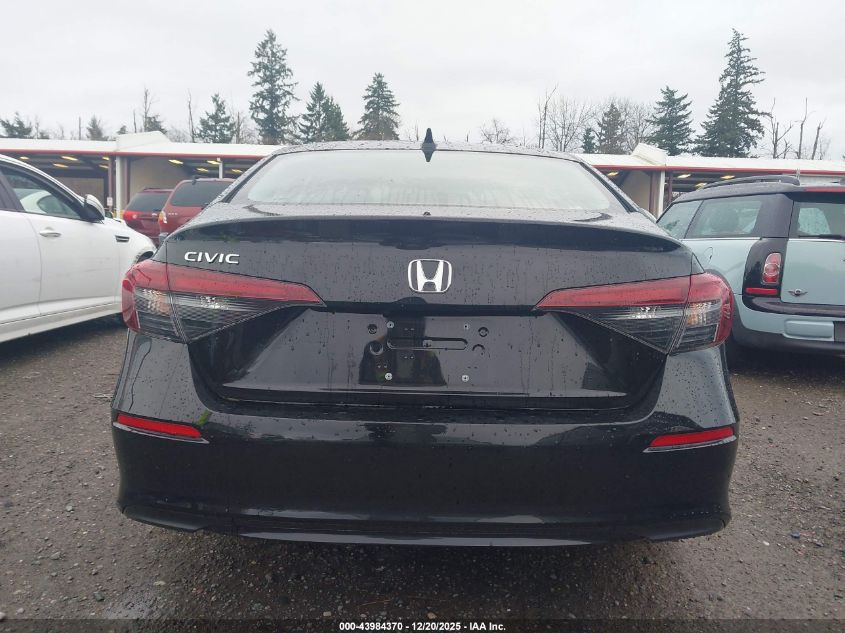 2025 Honda Civic Lx VIN: 2HGFE2F22SH601667 Lot: 43984370