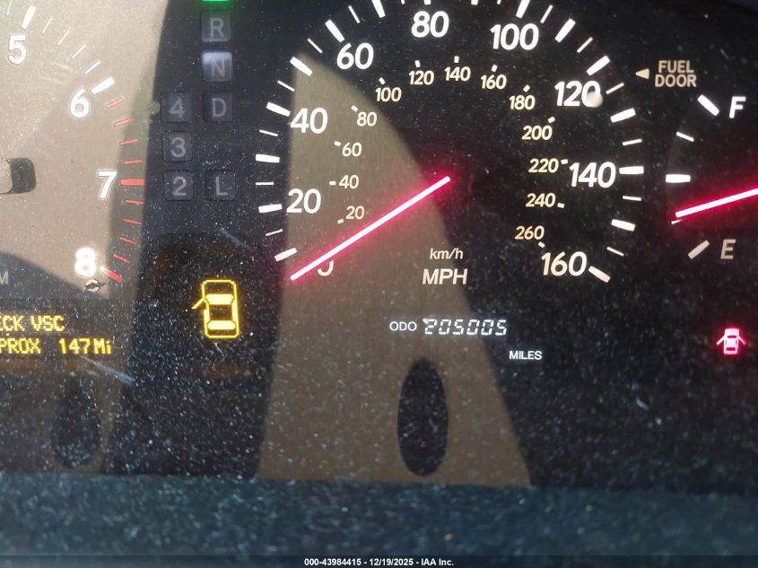 2003 Lexus Ls 430 VIN: JTHBN30F330111452 Lot: 43984415