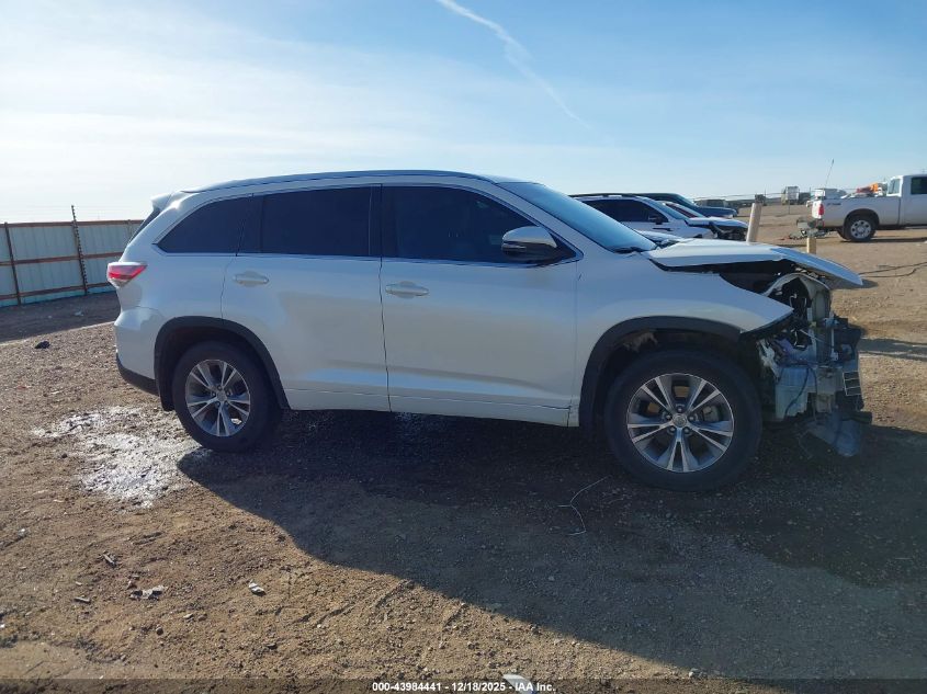 2014 Toyota Highlander Xle V6 VIN: 5TDJKRFH6ES023416 Lot: 43984441
