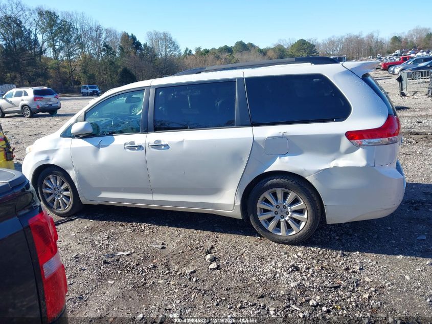 2012 Toyota Sienna Limited V6 7 Passenger VIN: 5TDYK3DC9CS270879 Lot: 43984582