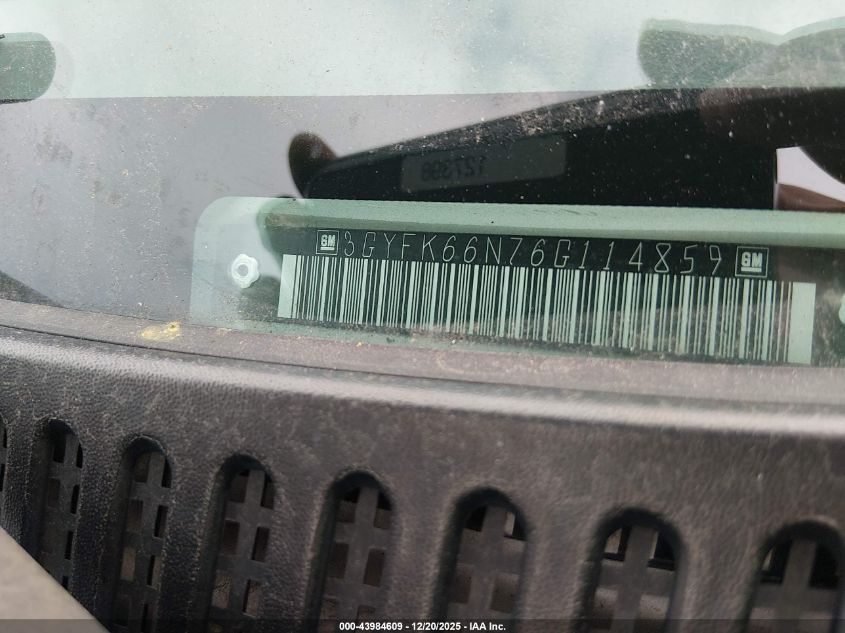 2006 Cadillac Escalade Esv Standard VIN: 3GYFK66N76G114859 Lot: 43984609