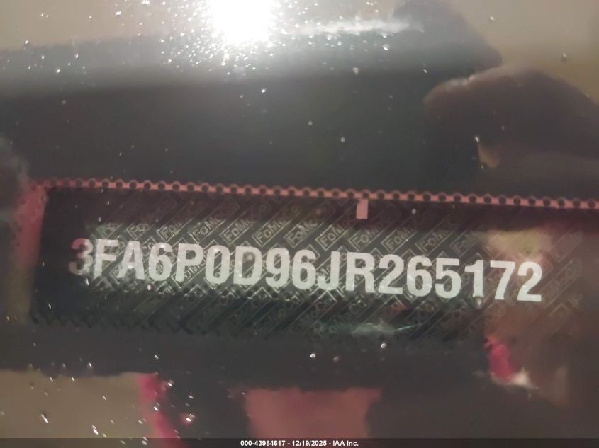 2018 Ford Fusion Platinum VIN: 3FA6P0D96JR265172 Lot: 43984617