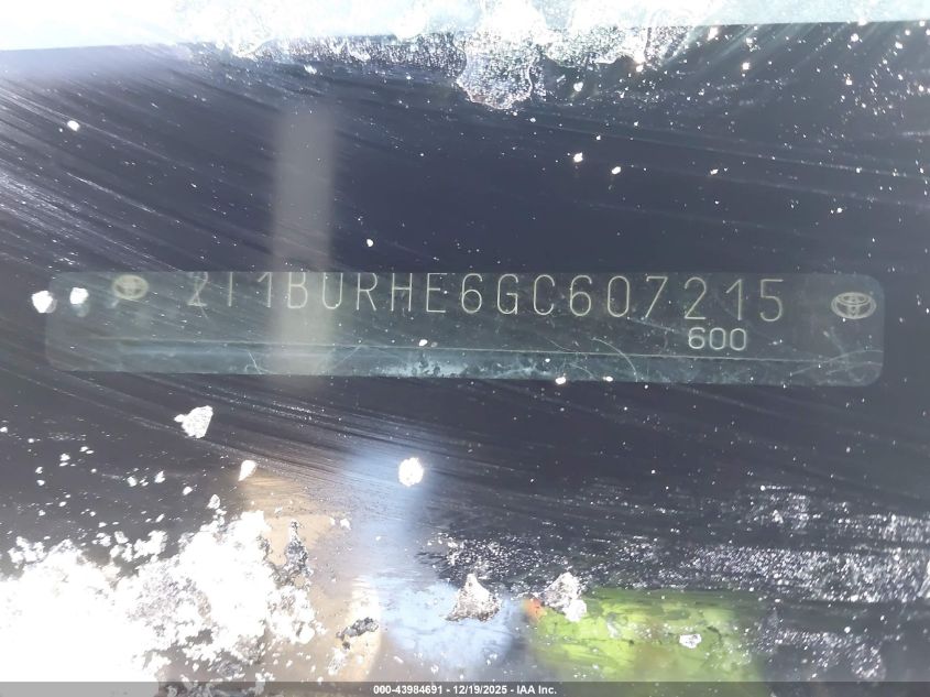 2016 Toyota Corolla S W/Special Edition Pkg VIN: 2T1BURHE6GC607215 Lot: 43984691