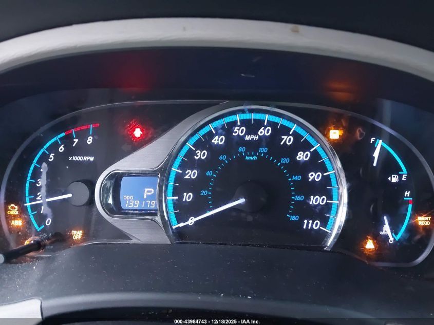 2012 Toyota Sienna Xle V6 8 Passenger VIN: 5TDYK3DCXCS178972 Lot: 43984743