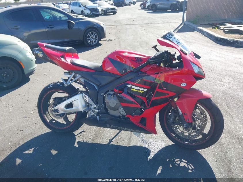 2006 Honda Cbr600 Rr VIN: JH2PC37186M300027 Lot: 43984770