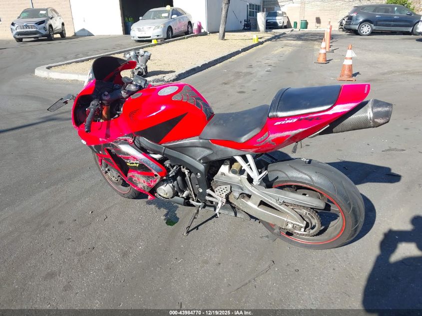 2006 Honda Cbr600 Rr VIN: JH2PC37186M300027 Lot: 43984770