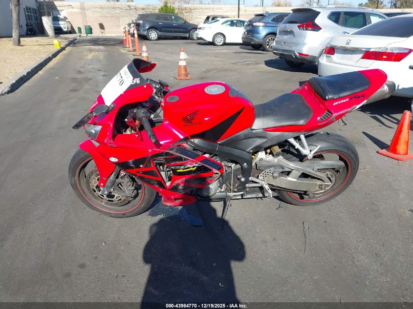 2006 Honda Cbr600 Rr VIN: JH2PC37186M300027 Lot: 43984770