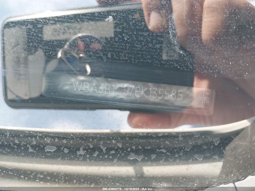 2014 BMW 320I VIN: WBA3B1C57EK135585 Lot: 43984778
