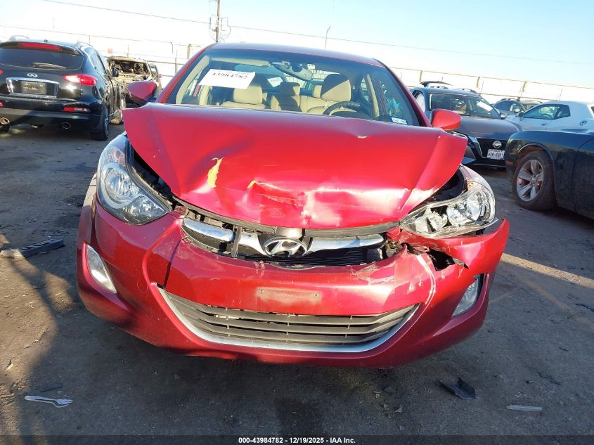 2013 Hyundai Elantra Gls VIN: 5NPDH4AEXDH259289 Lot: 43984782