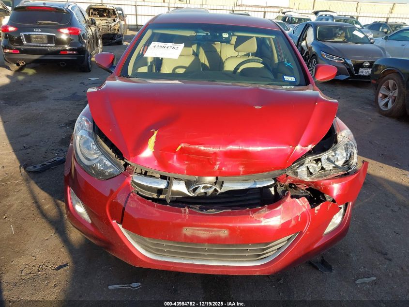 2013 Hyundai Elantra Gls VIN: 5NPDH4AEXDH259289 Lot: 43984782