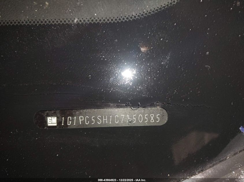 2012 Chevrolet Cruze Ls VIN: 1G1PC5SH1C7350585 Lot: 43984923