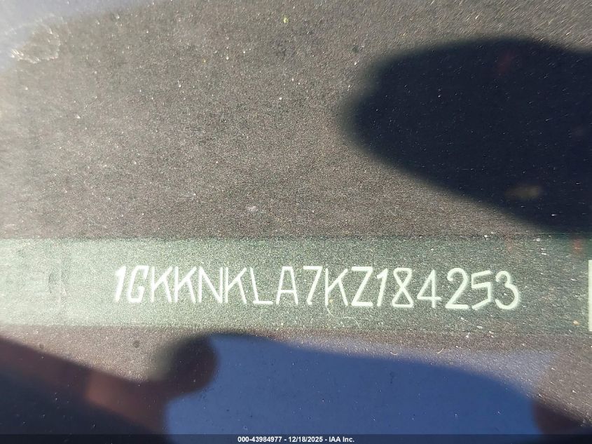 2019 GMC Acadia Sle-1 VIN: 1GKKNKLA7KZ184253 Lot: 43984977
