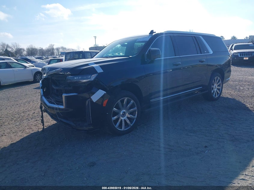 Vin: 1gys4mklxmr409839, lot: 44480727, cadillac escalade esv 4wd premium luxury platinum 20212