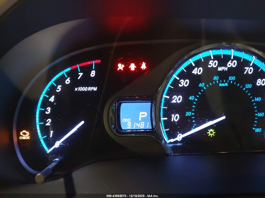 2013 Toyota Sienna Xle V6 8 Passenger VIN: 5TDYK3DC4DS322937 Lot: 43985070