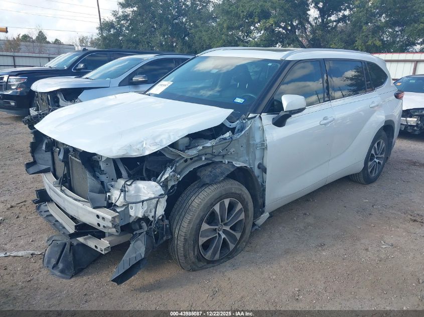 2022 Toyota Highlander Xle VIN: 5TDGZRAH3NS100935 Lot: 43985087