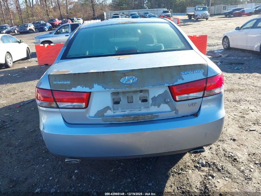 2006 Hyundai Sonata Gls V6/Lx V6 VIN: 5NPEU46F86H141245 Lot: 43985149