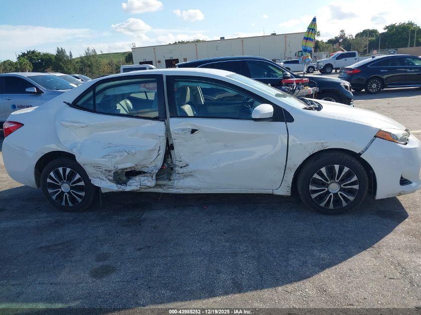 2018 Toyota Corolla Le VIN: 5YFBURHE5JP764242 Lot: 43985252