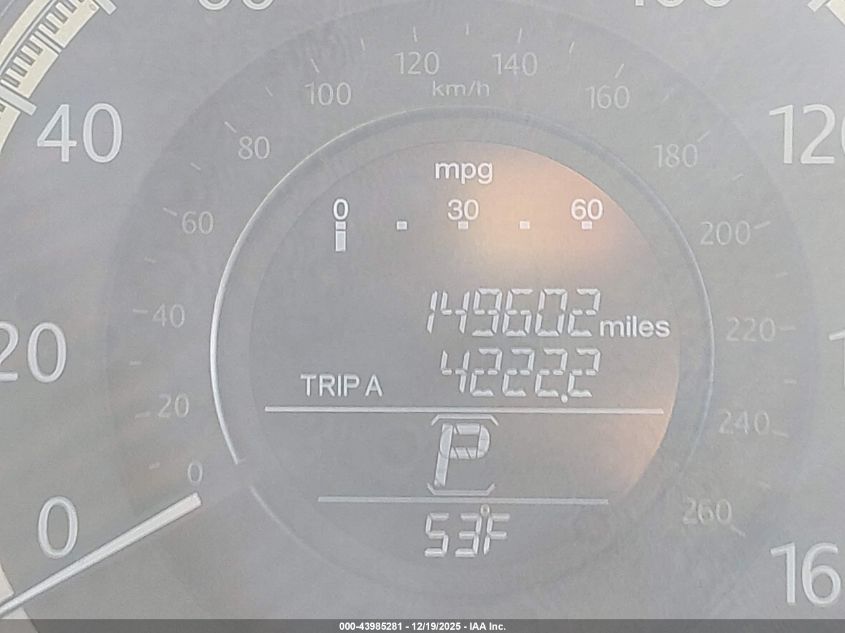 2014 Honda Accord Ex-L VIN: 1HGCR2F88EA302862 Lot: 43985281