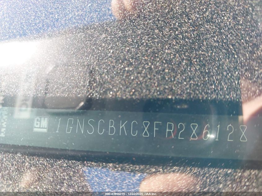 2015 Chevrolet Tahoe Lt VIN: 1GNSCBKC8FR286128 Lot: 43985315