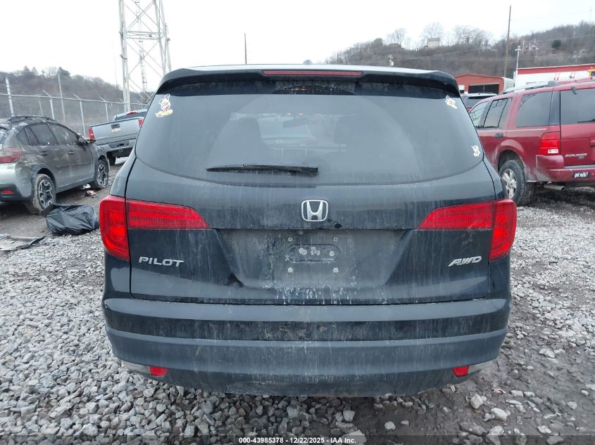 2017 Honda Pilot Ex-L VIN: 5FNYF6H55HB033786 Lot: 43985378