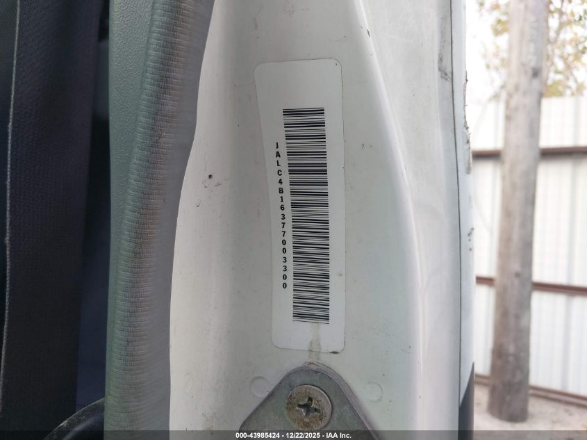 2007 Isuzu W4S042 Npr Hd Dsl Reg VIN: JALC4B16377003300 Lot: 43985424