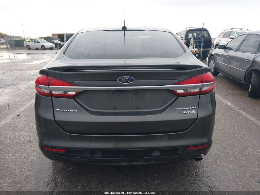 2017 Ford Fusion Hybrid Titanium VIN: 3FA6P0RU2HR368869 Lot: 43985479