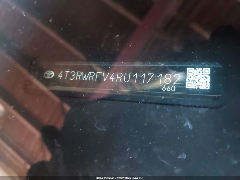 2024 Toyota Rav4 Hybrid Xle VIN: 4T3RWRFV4RU117182 Lot: 43985549