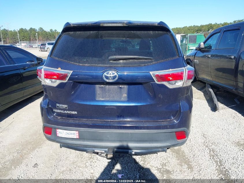 2016 Toyota Highlander Le V6 VIN: 5TDZKRFH9GS183506 Lot: 43985554