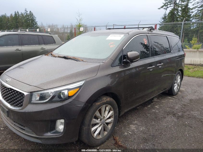 2015 Kia Sedona Ex VIN: KNDMC5C12F6036448 Lot: 43985556