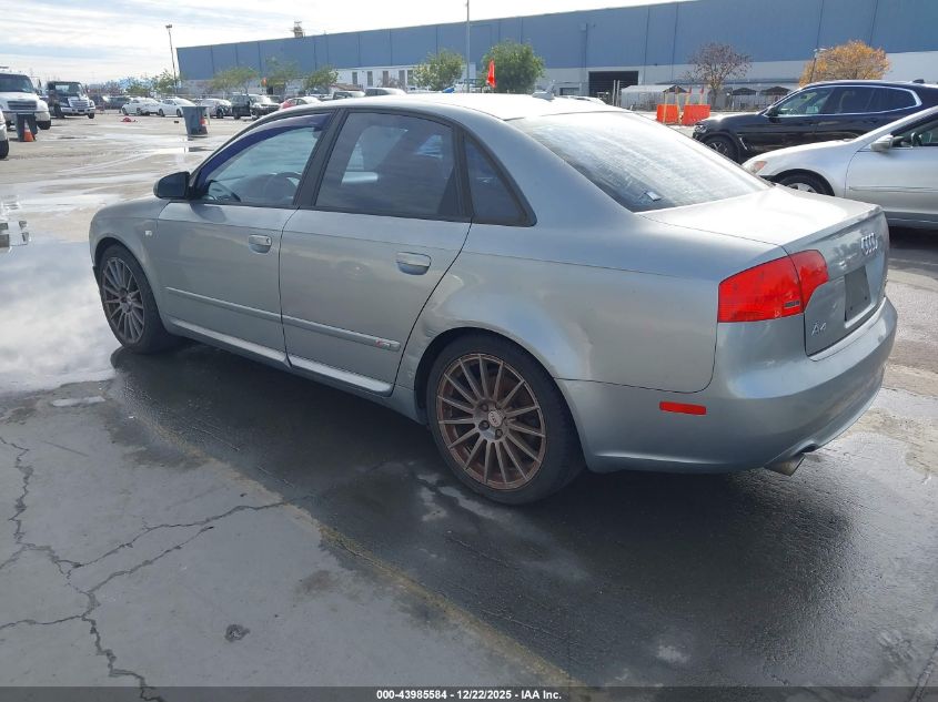 2007 Audi A4 2.0T VIN: WAUBF78E57A041306 Lot: 43985584