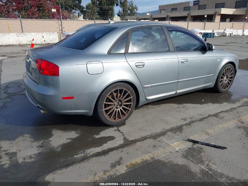 2007 Audi A4 2.0T VIN: WAUBF78E57A041306 Lot: 43985584