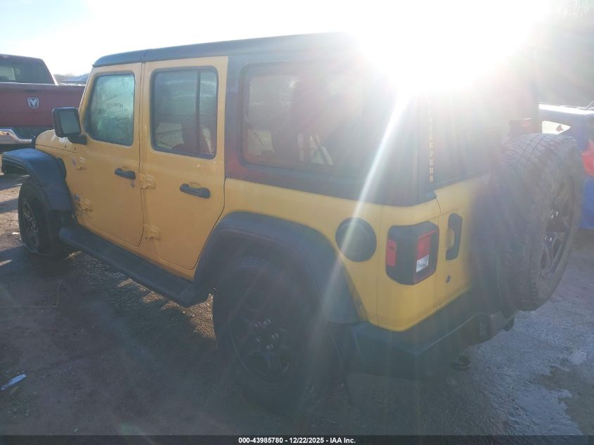 2018 Jeep Wrangler Unlimited Sport 4X4 VIN: 1C4HJXDG9JW296585 Lot: 43985780