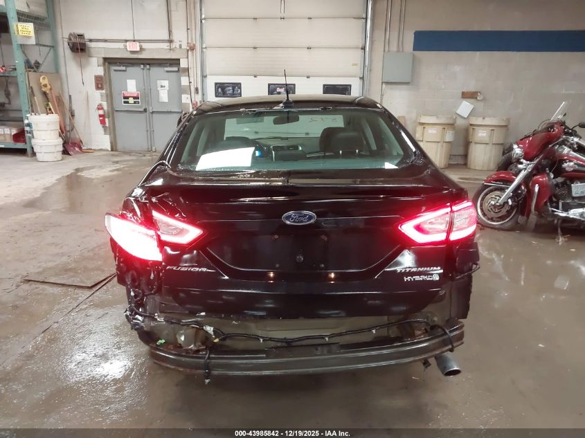 2016 Ford Fusion Hybrid Titanium VIN: 3FA6P0RU4GR275835 Lot: 43985842
