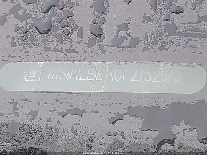 2015 Chevrolet Equinox 1Lt VIN: 1GNALBEK0FZ132513 Lot: 43985846