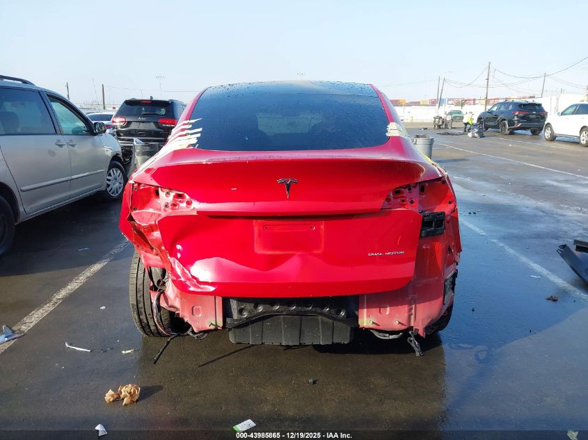 2021 Tesla Model Y Long Range Dual Motor All-Wheel Drive VIN: 5YJYGDEEXMF199138 Lot: 43985865